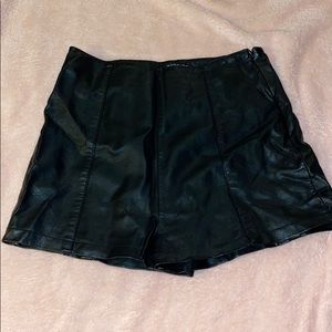 Leather shorts